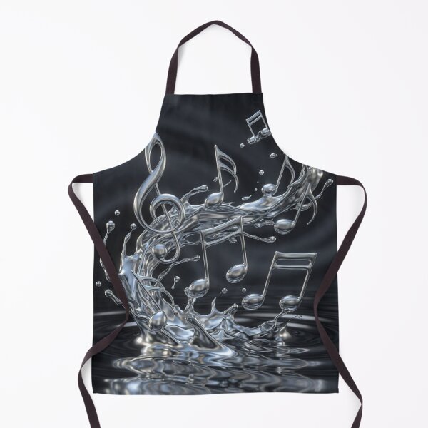 Item preview, Silver Liquid Metallic Musical Notes Splashing from Water designed and sold by Pioneer Spirit Market.