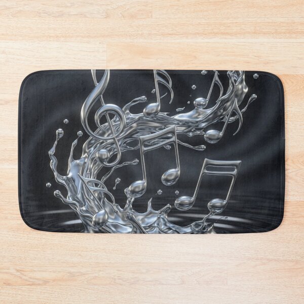 Item preview, Silver Liquid Metallic Musical Notes Splashing from Water designed and sold by Pioneer Spirit Market.