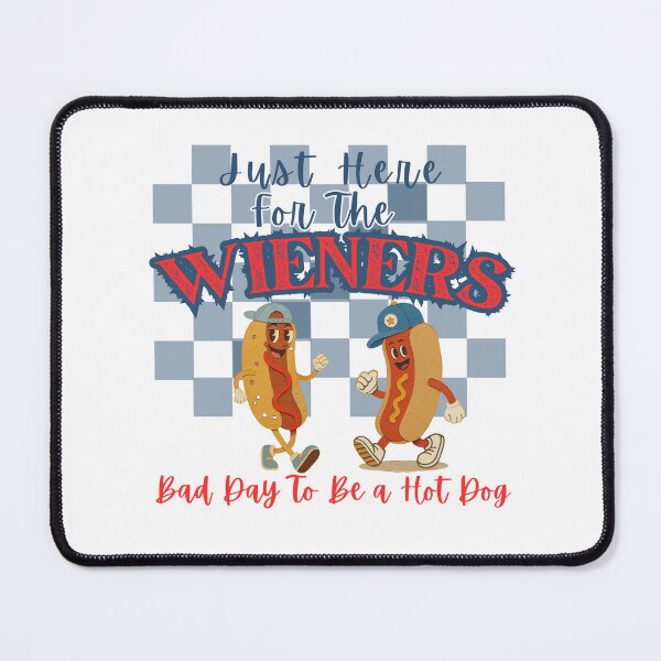 Item preview, Just Here For The Wieners Funny Patriotic Hot Dog BBQ Retro Americana Design designed and sold by Pixiorra.