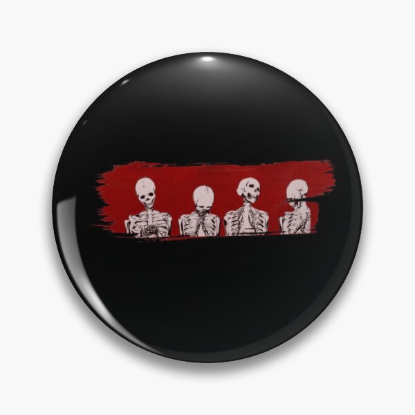 Item preview, Gothic Skeleton Lineup Illustration: Distressed Edgy Red and Black Graphic designed and sold by UrbanCanvas 111.