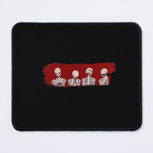 Item preview, Gothic Skeleton Lineup Illustration: Distressed Edgy Red and Black Graphic designed and sold by UrbanCanvas 111.