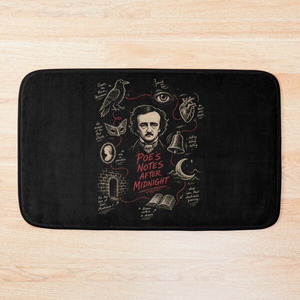 Item preview, Poe's Notes After Midnight Gothic Literary Art designed and sold by Fenay Designs.
