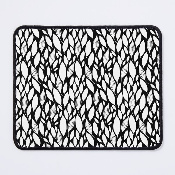 Item preview, Black White Bold Leaf Bud Botanical Pattern Monochrome Graphic designed and sold by Zaya_art.