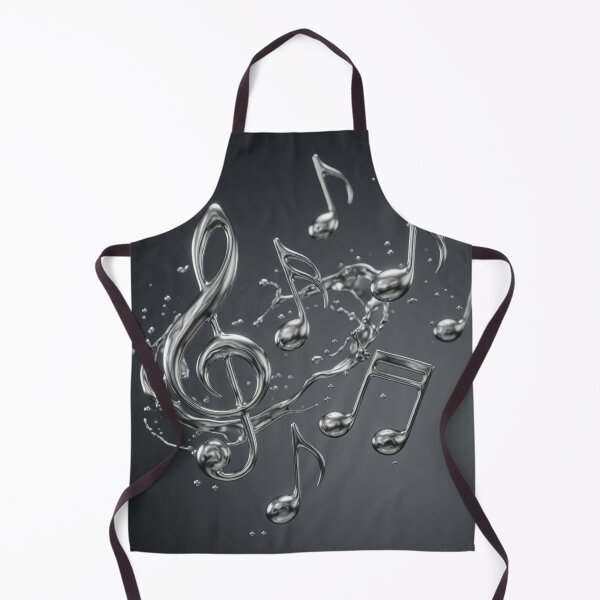 Item preview, Silver Liquid Metallic Musical Notes Splashing designed and sold by Pioneer Spirit Market.