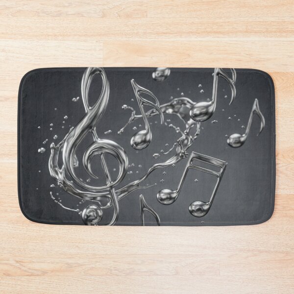 Item preview, Silver Liquid Metallic Musical Notes Splashing designed and sold by Pioneer Spirit Market.