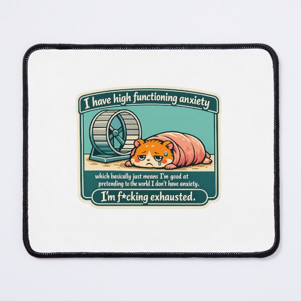Item preview, Melted Hamster High Functioning Anxiety Burnout Sticker designed and sold by MIROUZ2000.