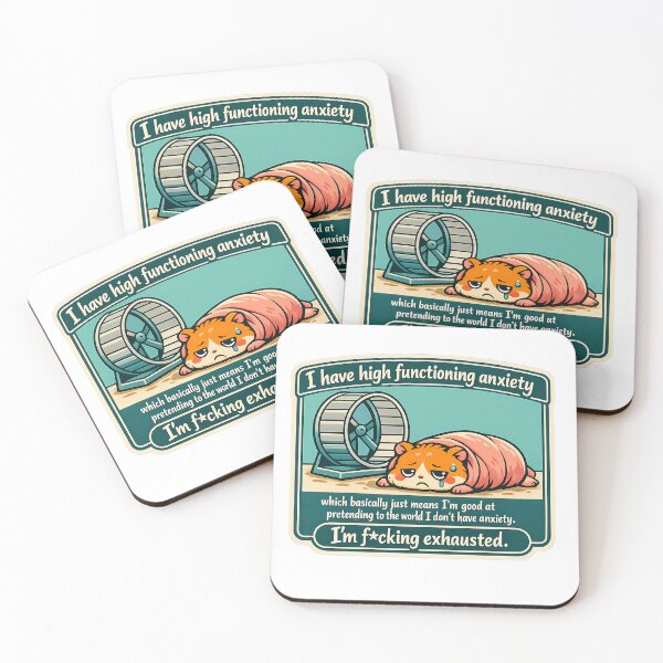 Item preview, Melted Hamster High Functioning Anxiety Burnout Sticker designed and sold by MIROUZ2000.