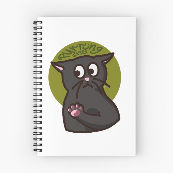Item preview, Purring Stops – Funny Grumpy Cat Illustration designed and sold by Sumpfmaus.