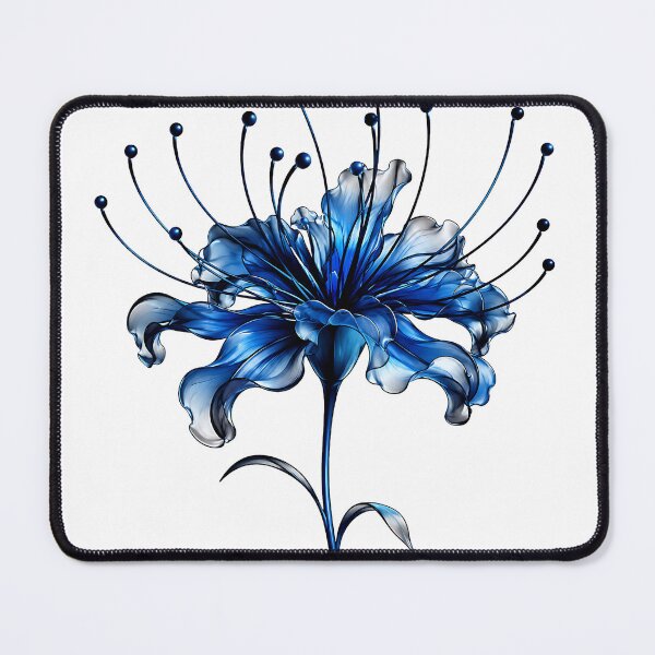 Item preview, Ethereal Blue Glass Spider Lily designed and sold by Jaideep Walia.