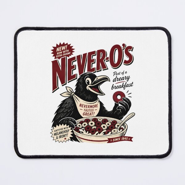 Item preview, Never-O's Edgar Allan Poe Funny Cereal Parody Art designed and sold by Fenay Designs.