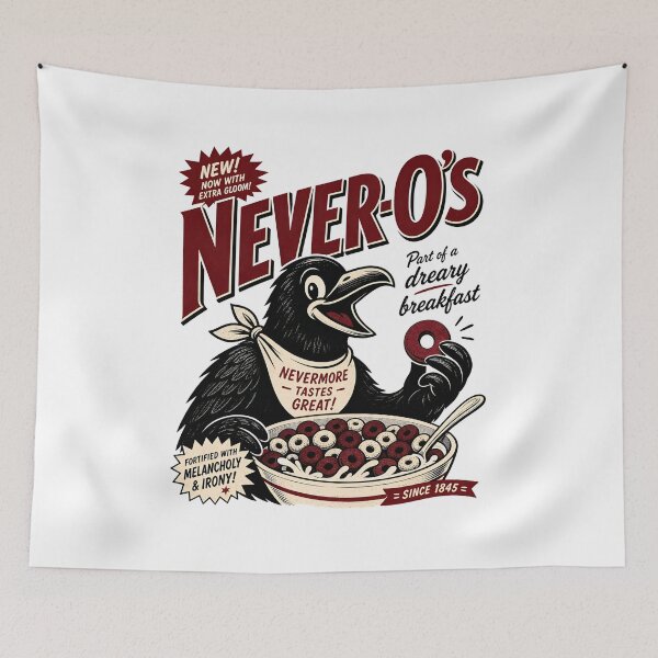 Item preview, Never-O's Edgar Allan Poe Funny Cereal Parody Art designed and sold by Fenay Designs.