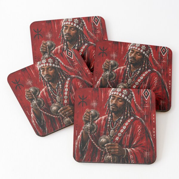 Item preview, Gnawa musician in Mystical Red designed and sold by KM Design.