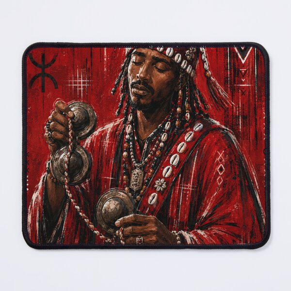 Item preview, Gnawa musician in Mystical Red designed and sold by KM Design.