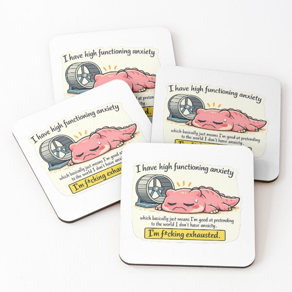 Item preview, Melted Pink T-Rex Dinosaur High Functioning Anxiety Sticker designed and sold by MIROUZ2000.