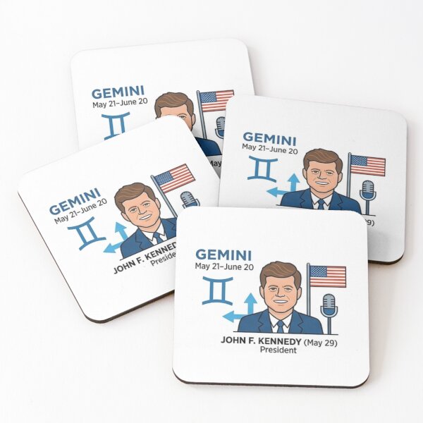 Item preview, Gemini Leader: John F. Kennedy Modern Zodiac Art designed and sold by layalistoresa.