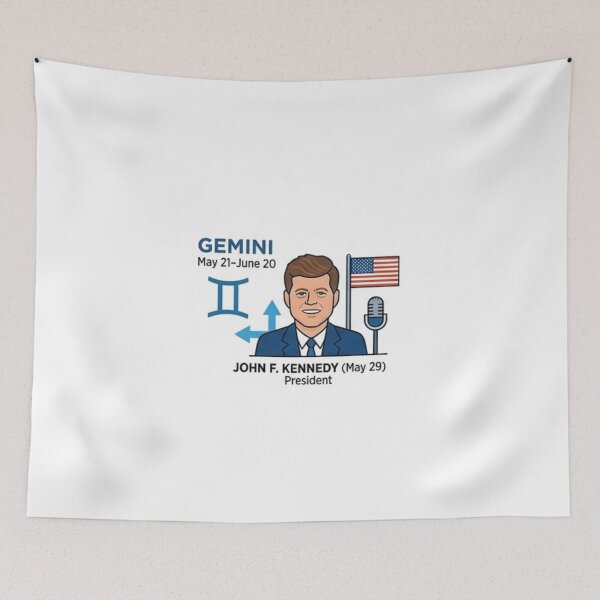 Artikelvorschau, Gemini Leader: John F. Kennedy Modern Zodiac Art entworfen und verkauft von layalistoresa.