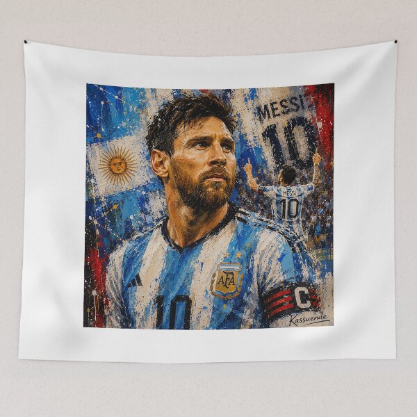 Item preview, Lionel Messi Portrait Art - GOAT Argentina Football Legend designed and sold by ArtistrySky.