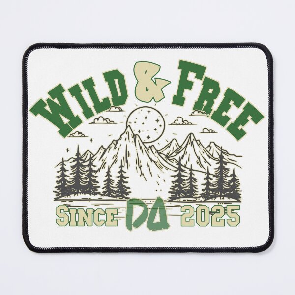Item preview, Vintage Varsity Wild Free Since 2025 Mountain Nature Landscape Streetwear Graphic designed and sold by DesignArtist.ia.