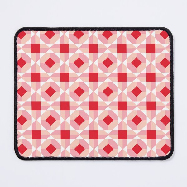 Item preview, Red Pink Gingham Geometric Diamond Quilt Pattern Retro designed and sold by Zaya_art.