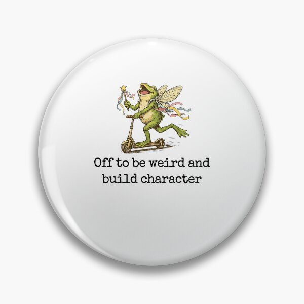 Item preview, Off To Be Weird And Build Character Funny Frog Fairy Cottagecore designed and sold by Mind-Drift.