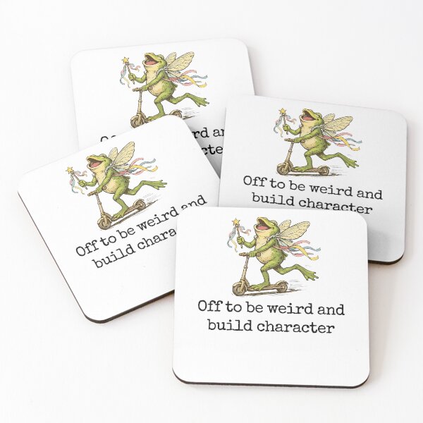 Item preview, Off To Be Weird And Build Character Funny Frog Fairy Cottagecore designed and sold by Mind-Drift.