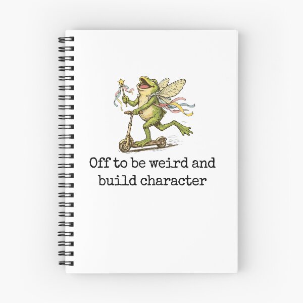 Item preview, Off To Be Weird And Build Character Funny Frog Fairy Cottagecore designed and sold by Mind-Drift.