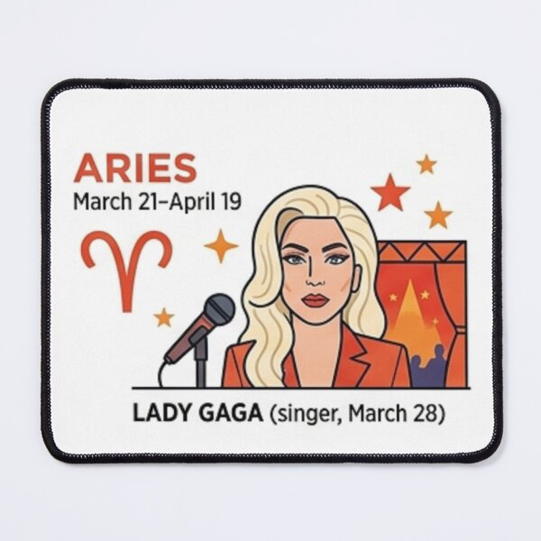Item preview, Aries Power Lady Gaga Modern Zodiac Icon Art designed and sold by layalistoresa.