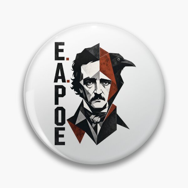 Item preview, Retrato de cuervo geométrico abstracto de Edgar Allan Poe Póster designed and sold by Fenay Designs.