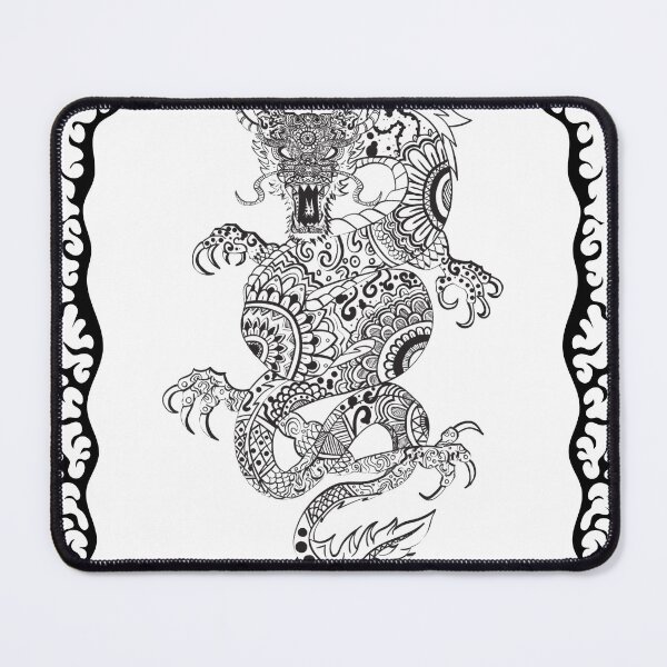 Item preview, Tattoo Design Dragon in Frame for Light Coloured Items designed and sold by TeeGeeTees.