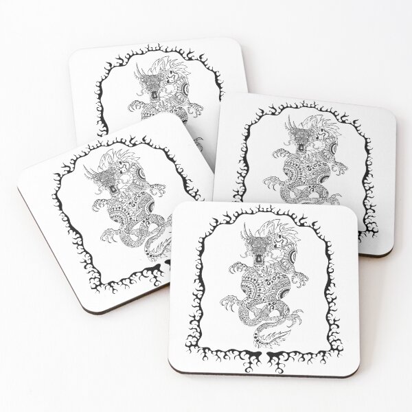 Item preview, Tattoo Design Dragon in Frame for Light Coloured Items designed and sold by TeeGeeTees.