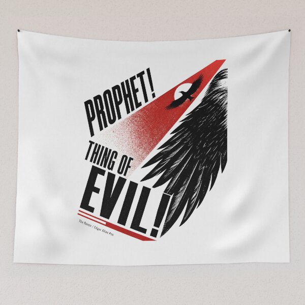 Item preview, The Raven Prophet Thing of Evil Gothic Silhouette Art designed and sold by Fenay Designs.