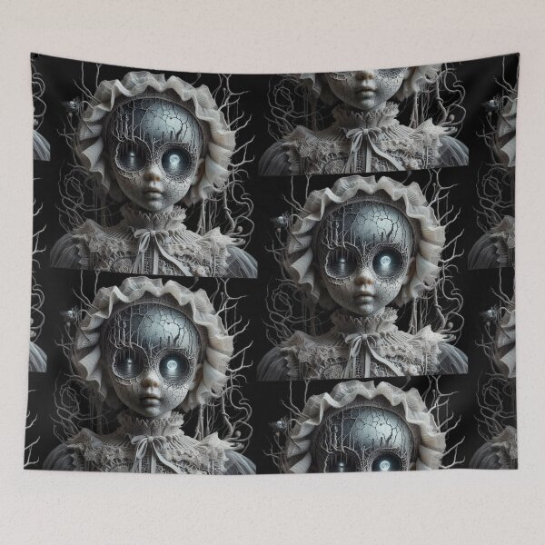Item preview, Gothic Botanical Lace Doll with Dark Forest Soul and Moon Tide designed and sold by LujziWorld.