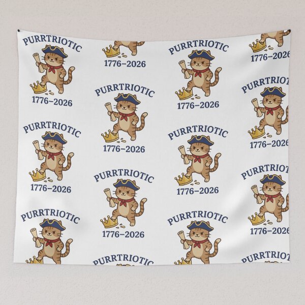 Item preview, Purrtriotic Cat 1776–2026 America 250th Anniversary designed and sold by Mind-Drift.