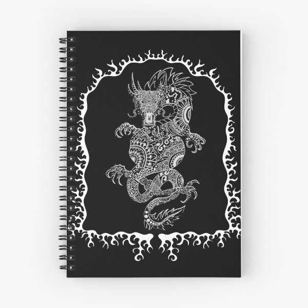 Item preview, Tattoo Design Dragon in Frame for Dark Coloured Items designed and sold by TeeGeeTees.