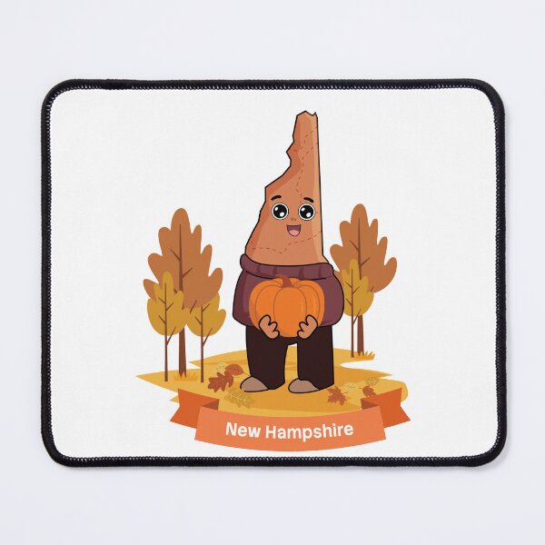 Item preview, New Hampshire Fall Season Pumpkin Cute Character designed and sold by Travel.Art.