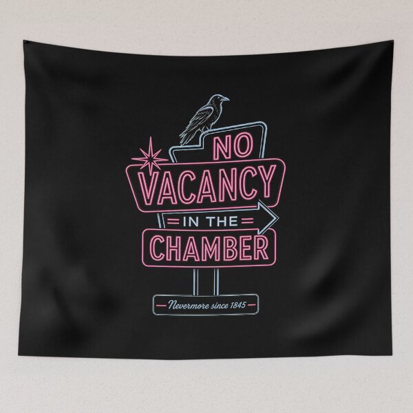 Item preview, No Vacancy In The Chamber Neon Sign Raven Parody Art designed and sold by Fenay Designs.