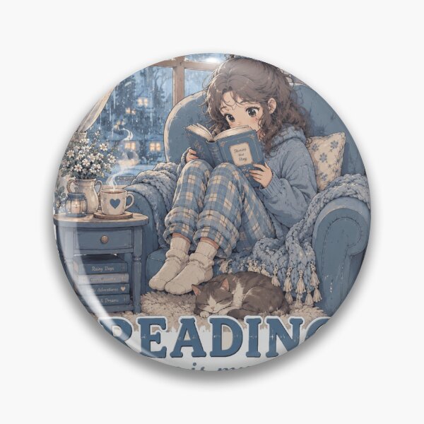 Item preview, Reading Is My Happy Place – Cozy Rainy Day Edition designed and sold by PaulKlor.