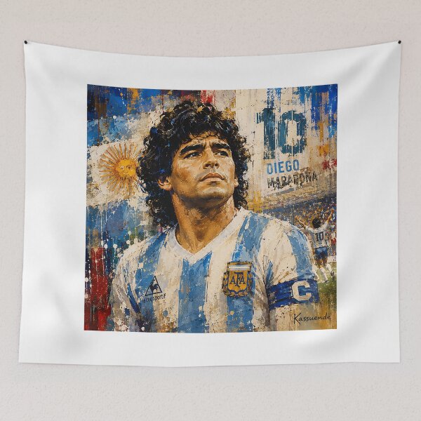 Item preview, Diego Maradona Legend Portrait | Argentina Football Icon Art designed and sold by ArtistrySky.