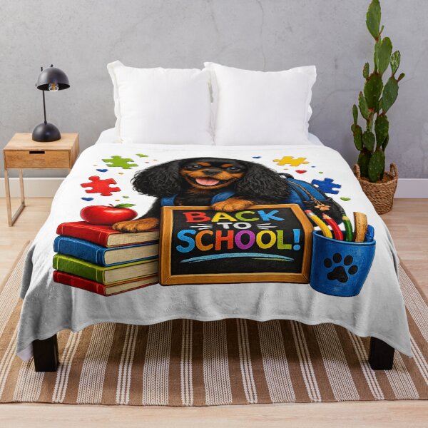 Item preview, Black and Tan Cavalier Back to School designed and sold by SpottyRainbow.