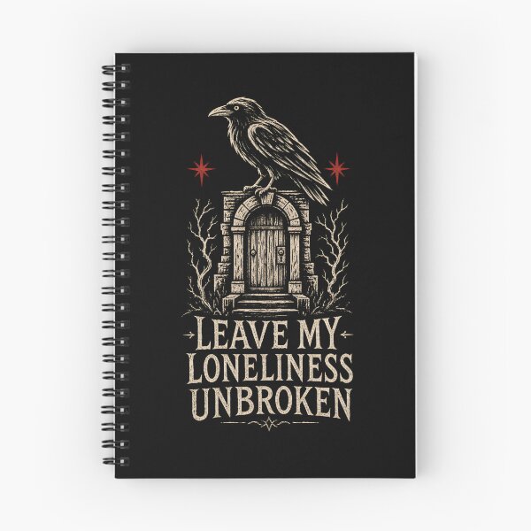 Item preview, Leave My Loneliness Unbroken Gothic Raven Crypt Art designed and sold by Fenay Designs.