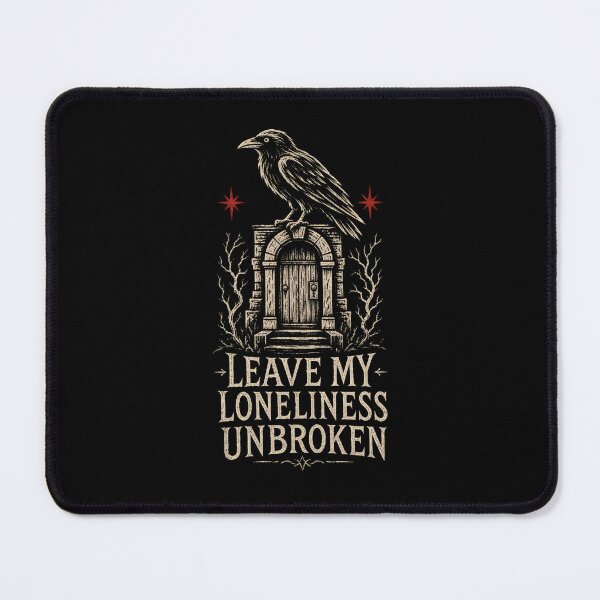 Item preview, Leave My Loneliness Unbroken Gothic Raven Crypt Art designed and sold by Fenay Designs.