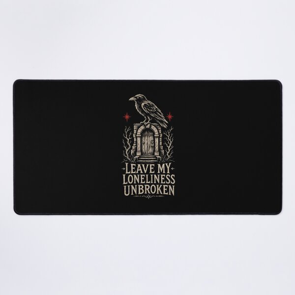 Item preview, Leave My Loneliness Unbroken Gothic Raven Crypt Art designed and sold by Fenay Designs.