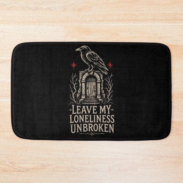 Item preview, Leave My Loneliness Unbroken Gothic Raven Crypt Art designed and sold by Fenay Designs.