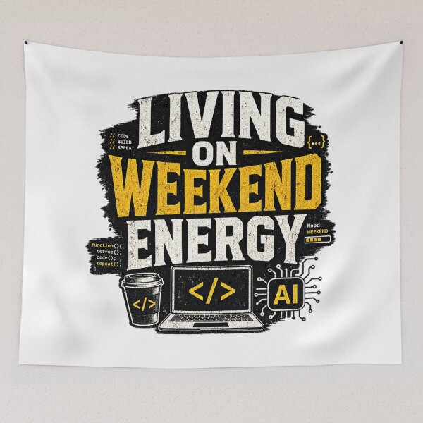 Item preview, Living On Weekend Energy designed and sold by Trending Mockups Zone.