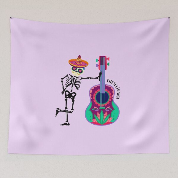 Item preview, Fiesta Skeleton with Guitar: Vibrant Day of the Dead Art designed and sold by Theselinara.