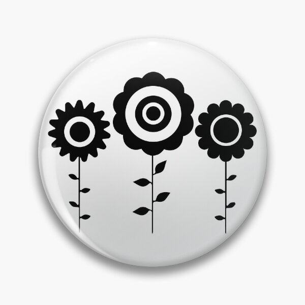Item preview, Scandinavian Retro Flowers Black and White Graphic designed and sold by ZorianArt.