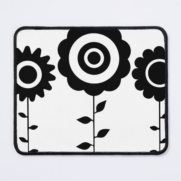 Item preview, Scandinavian Retro Flowers Black and White Graphic designed and sold by ZorianArt.