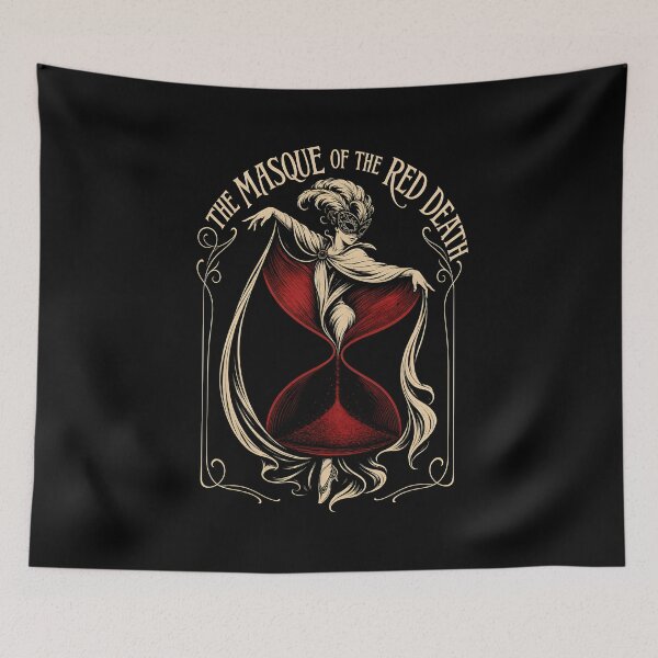 Item preview, The Masque of the Red Death Gothic Hourglass Literature Art designed and sold by Fenay Designs.