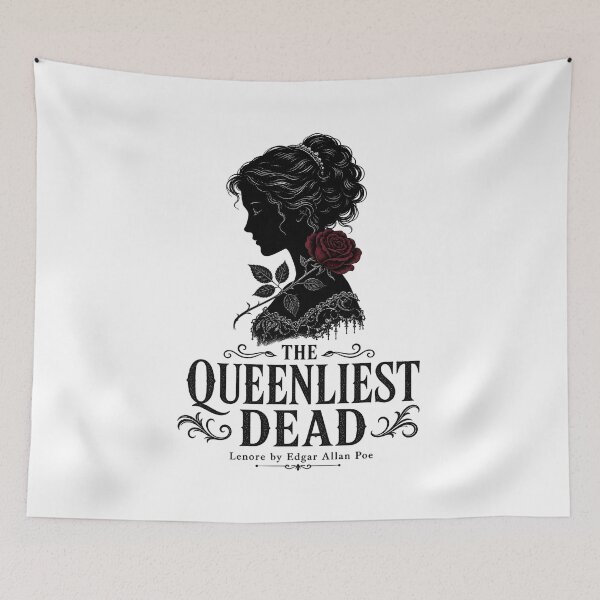 Item preview, The Queenliest Dead Lenore Edgar Allan Poe Gothic Rose Art designed and sold by Fenay Designs.