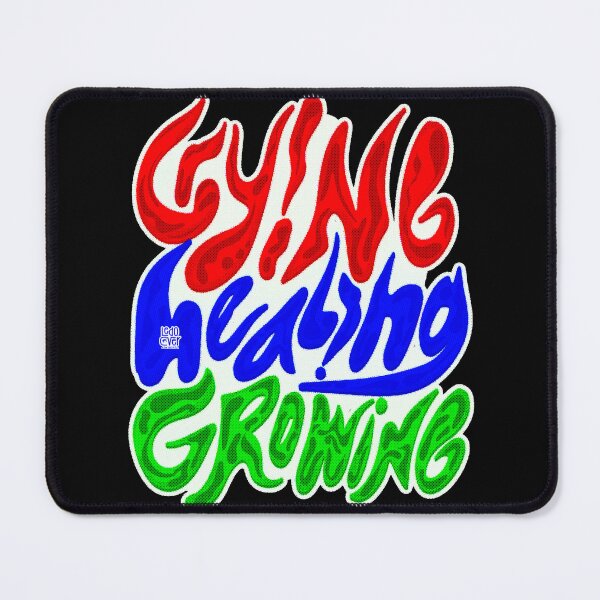 Item preview, Crying Healing Growing Colorful Typography Art designed and sold by Ledocover.